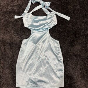 Lucy in the Sky Light Blue Backless Dress